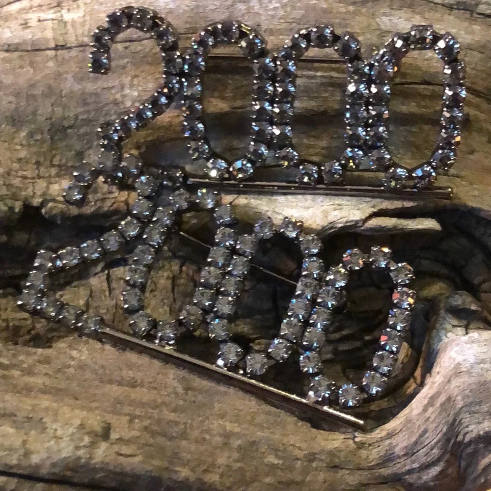 Gray Rhinestone Brooch - Picture 3 of 6